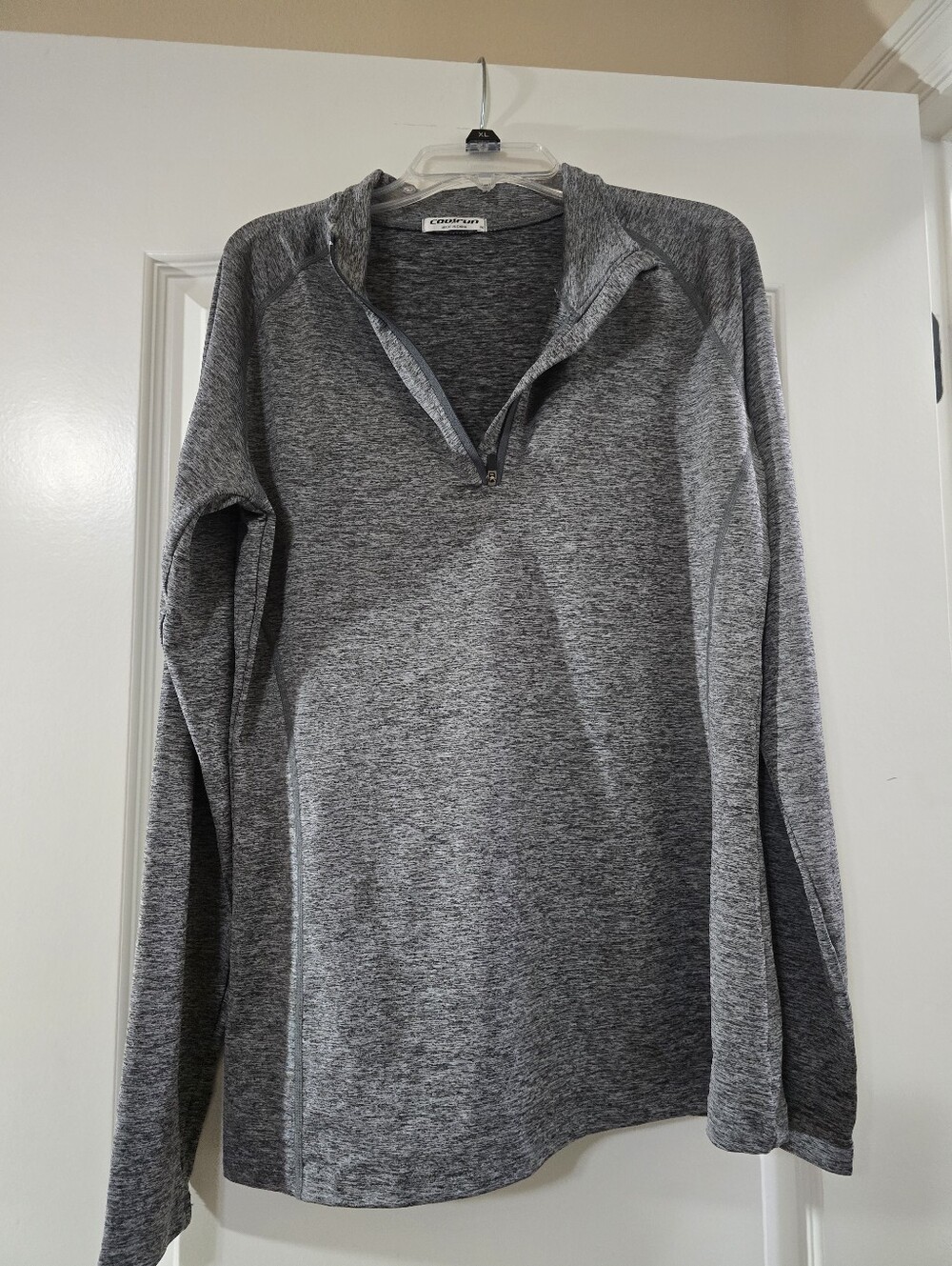 Women's Gray Quarter-Zip Performance Sweater